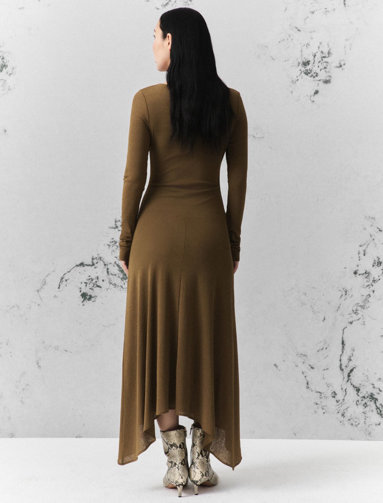 Kleid aus Tülljersey - OELGRUEN - Marella - 3
