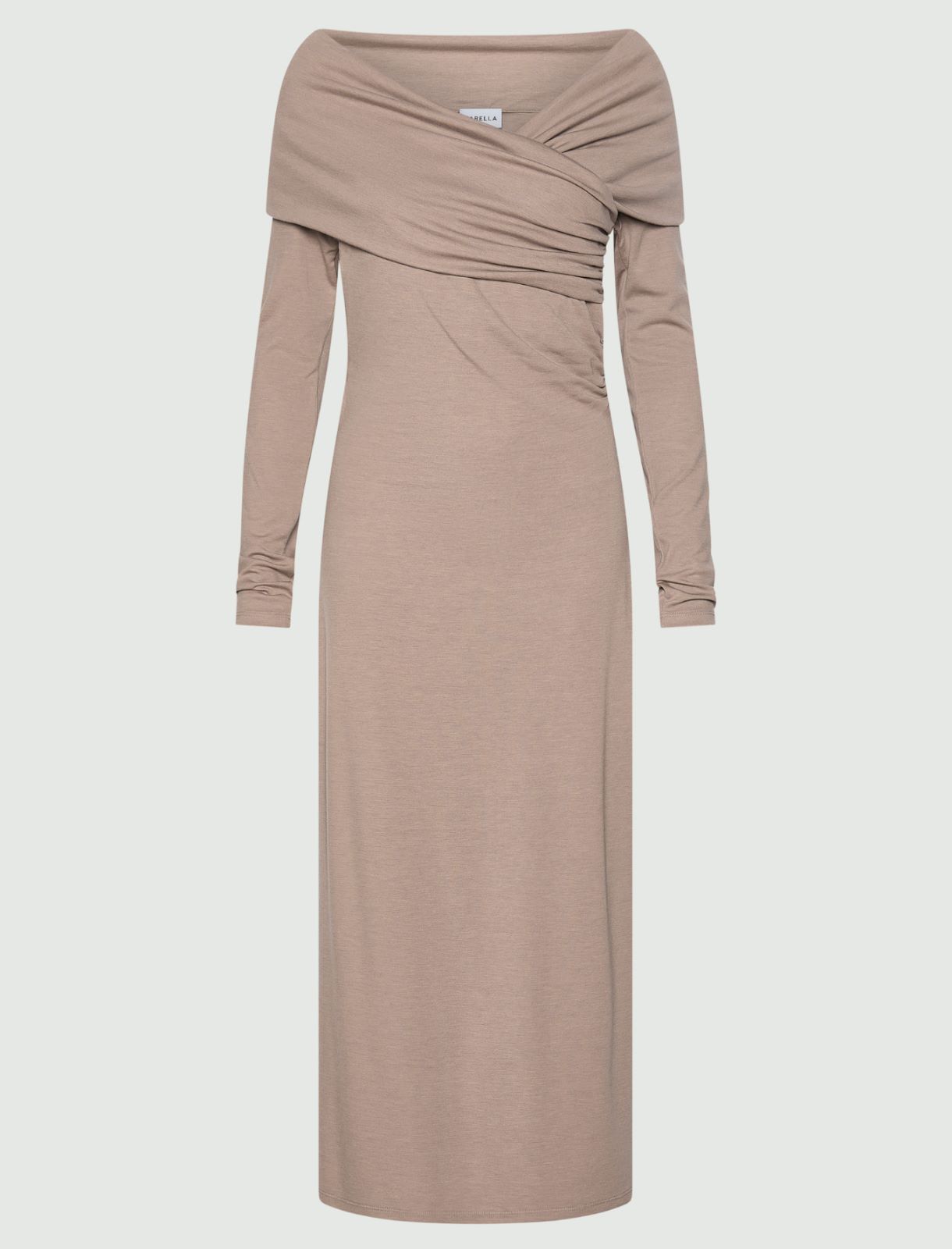 Robe en maille à décolleté croisé - GRIS TOURTERELLE - Marella