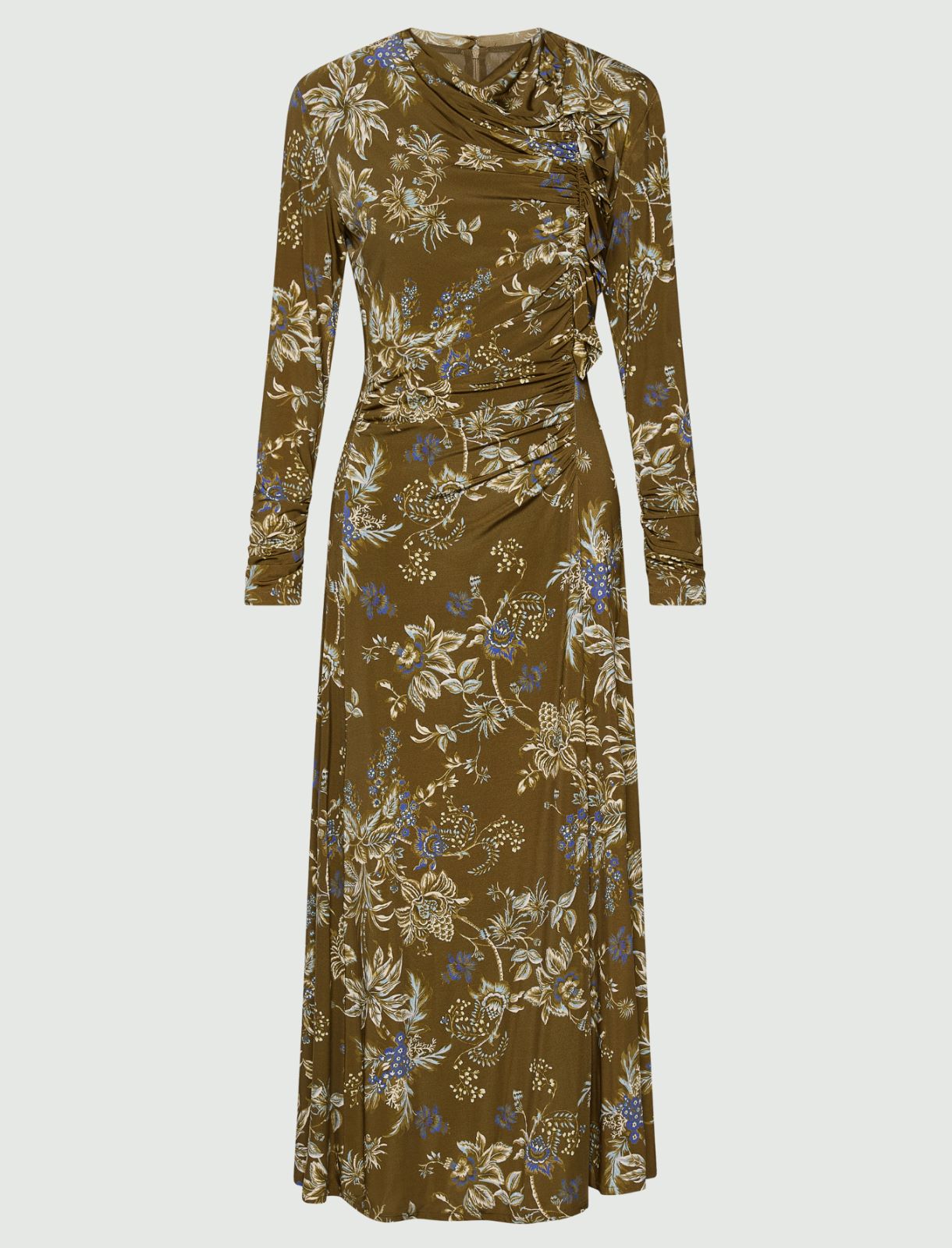 Robe en jersey rehaussée d'un volant - KAKI - Marella