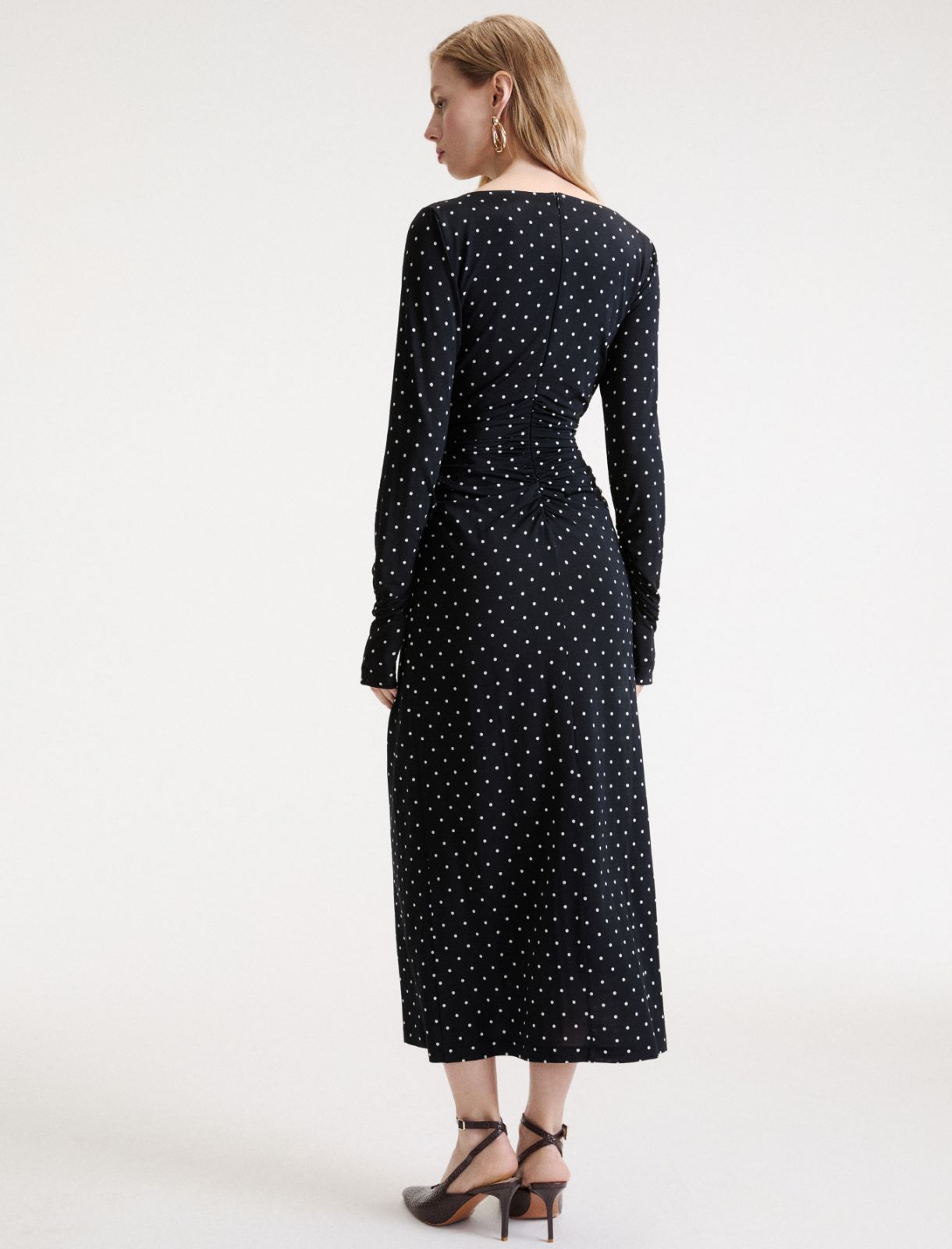 Long stretch-jersey dress - BLACK - Marella - 3