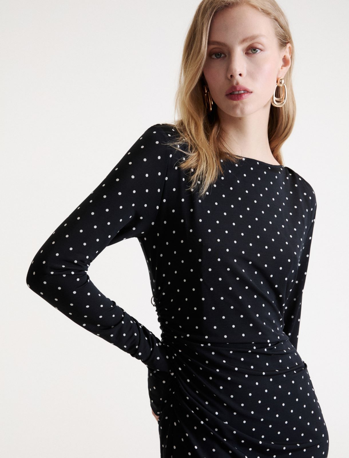 Long stretch-jersey dress - BLACK - Marella - 5