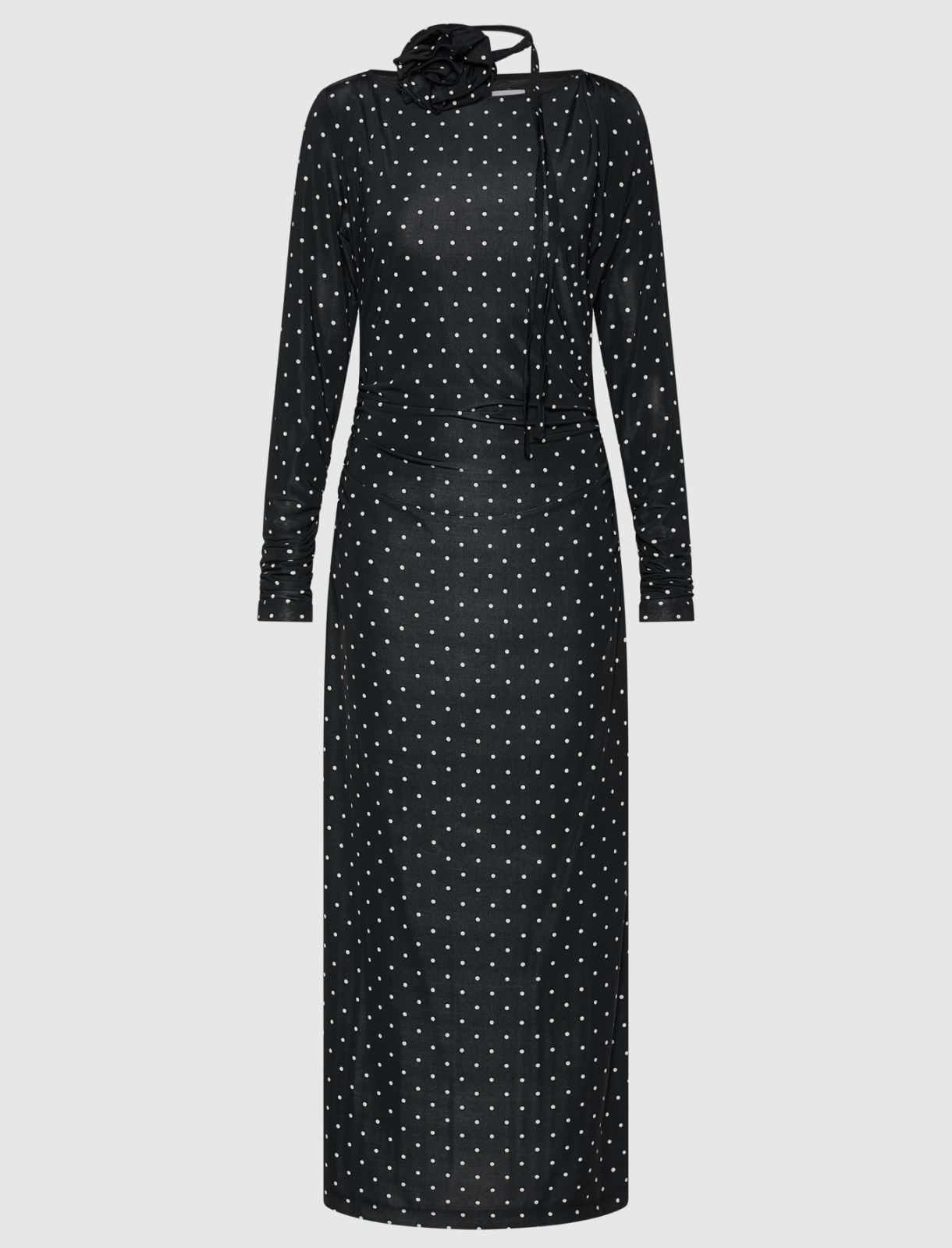 Long stretch-jersey dress - BLACK - Marella