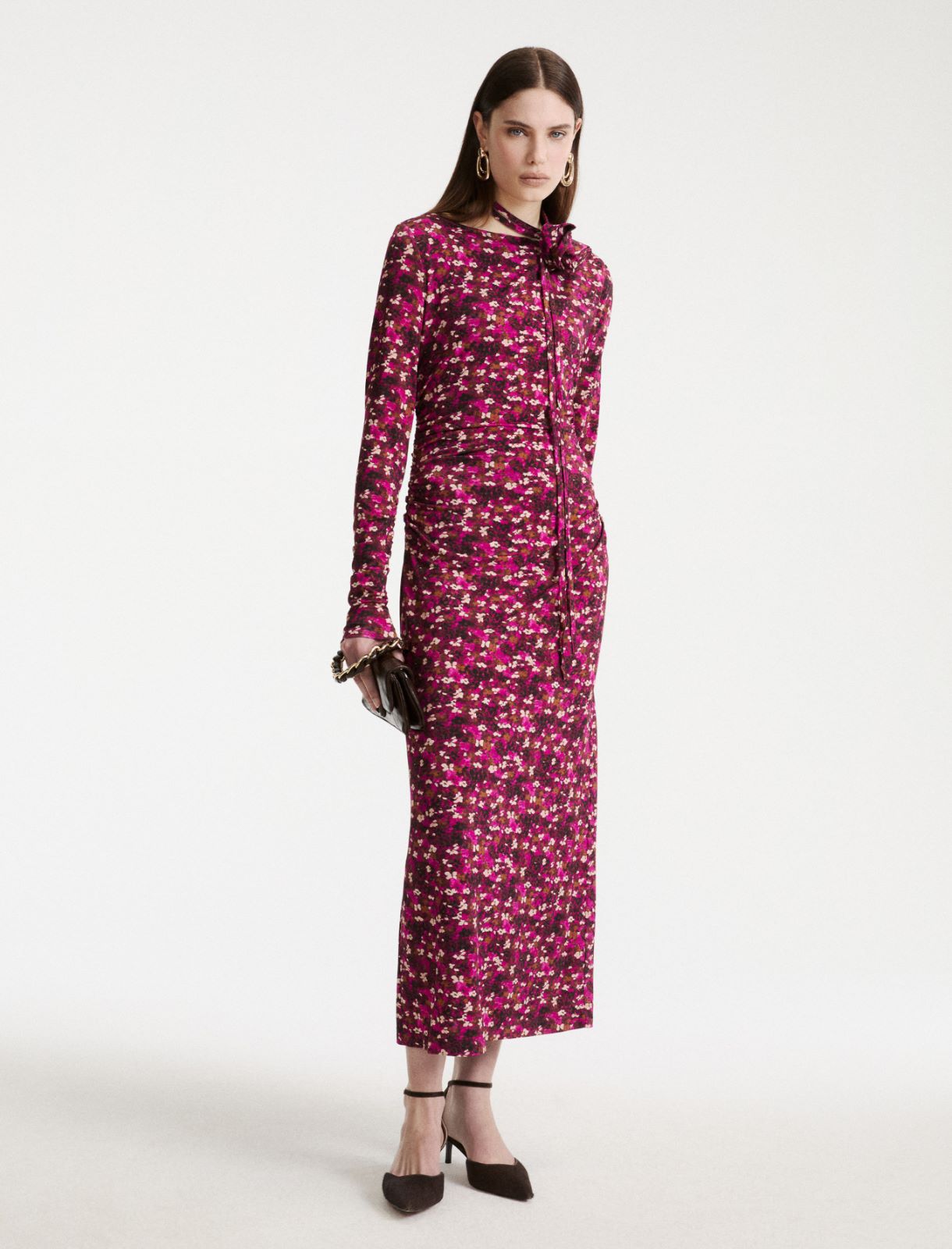 Long stretch-jersey dress - FUCHSIA - Marella - 2