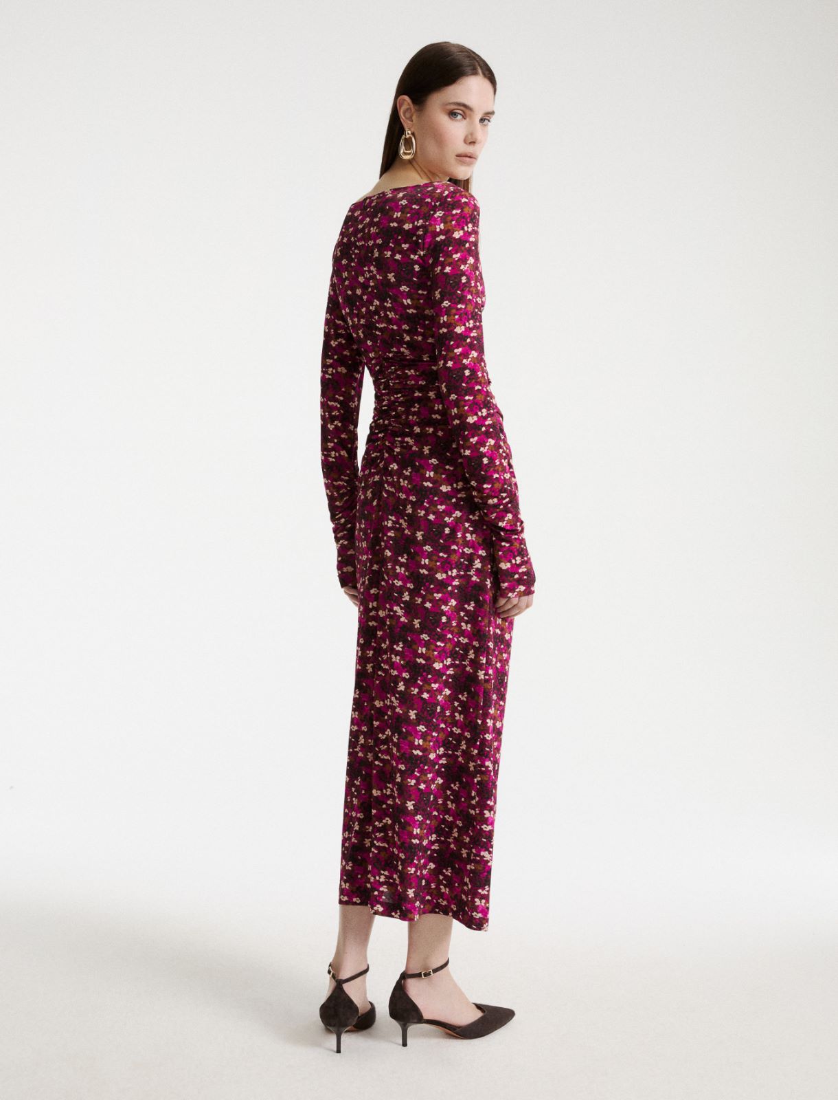 Long stretch-jersey dress - FUCHSIA - Marella - 3
