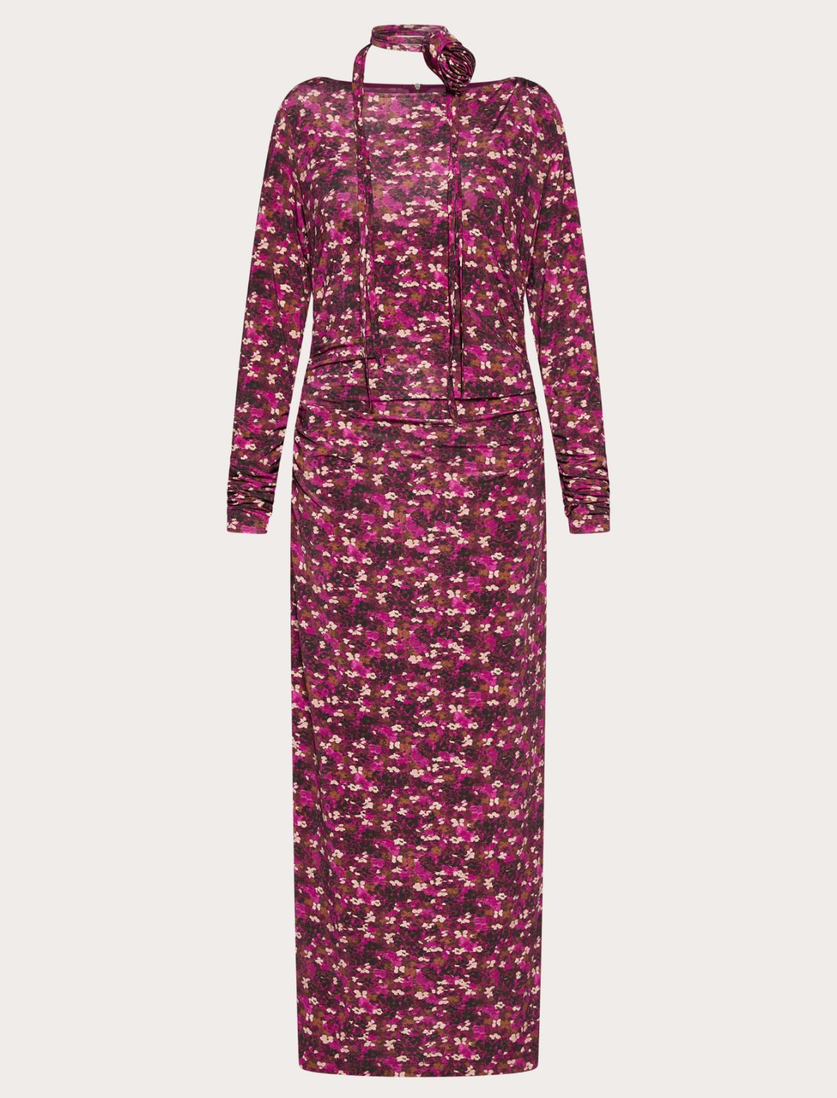 Long stretch-jersey dress - FUCHSIA - Marella