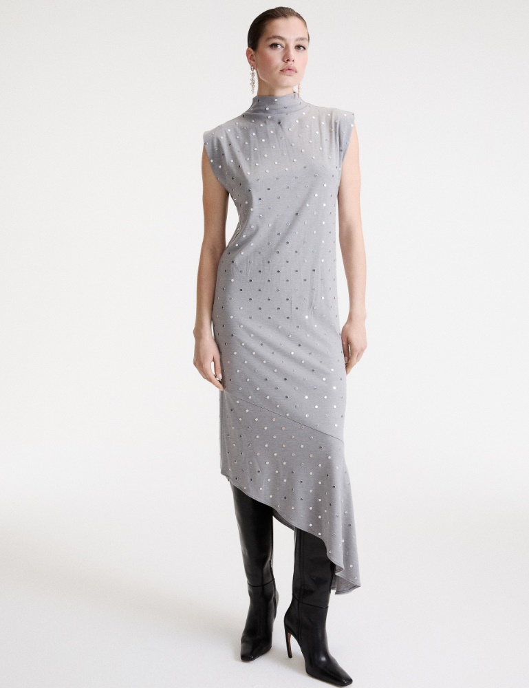 Vestido sin mangas con microtachuelas - Marella
