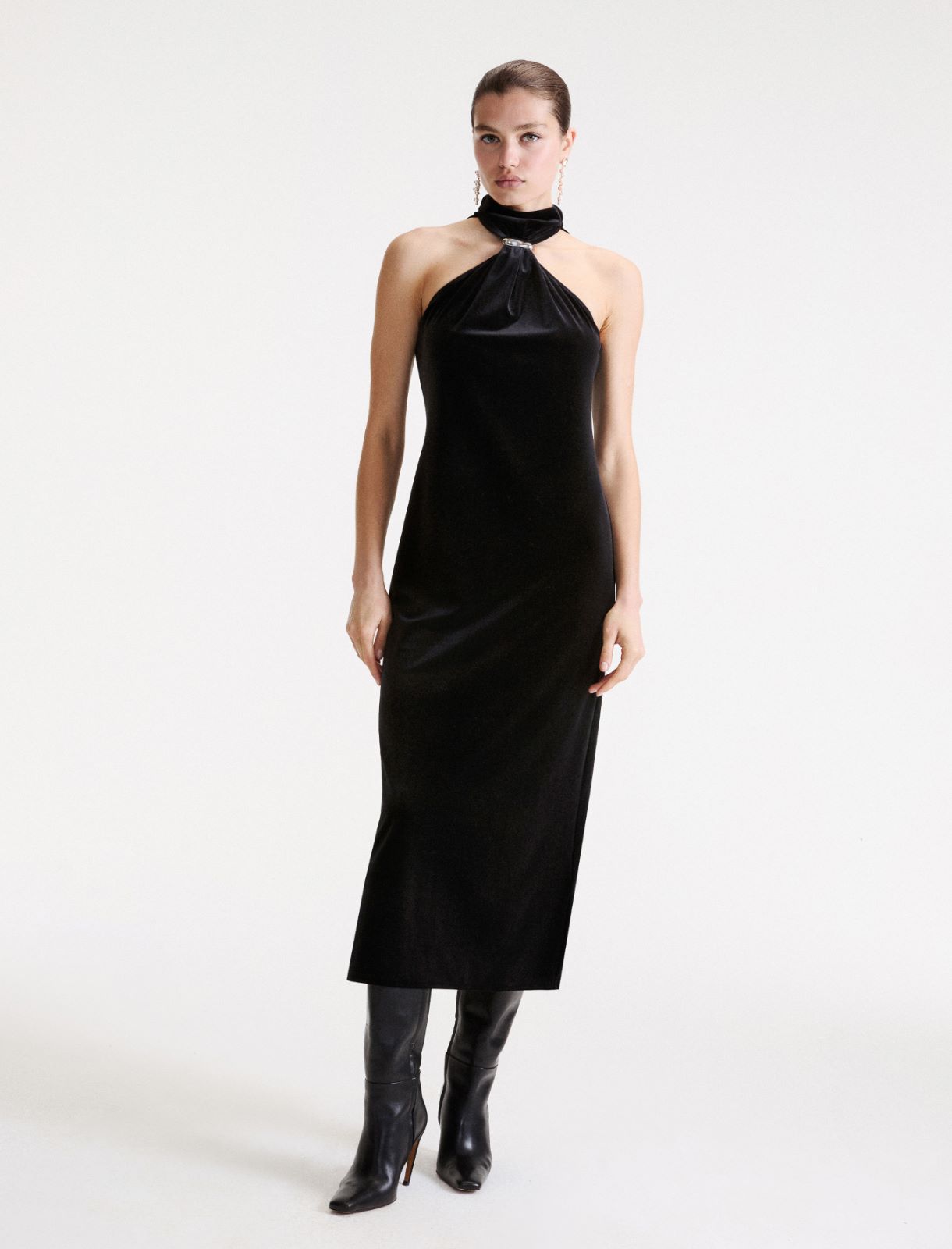Robe élégante en velours - NOIR - Marella - 2