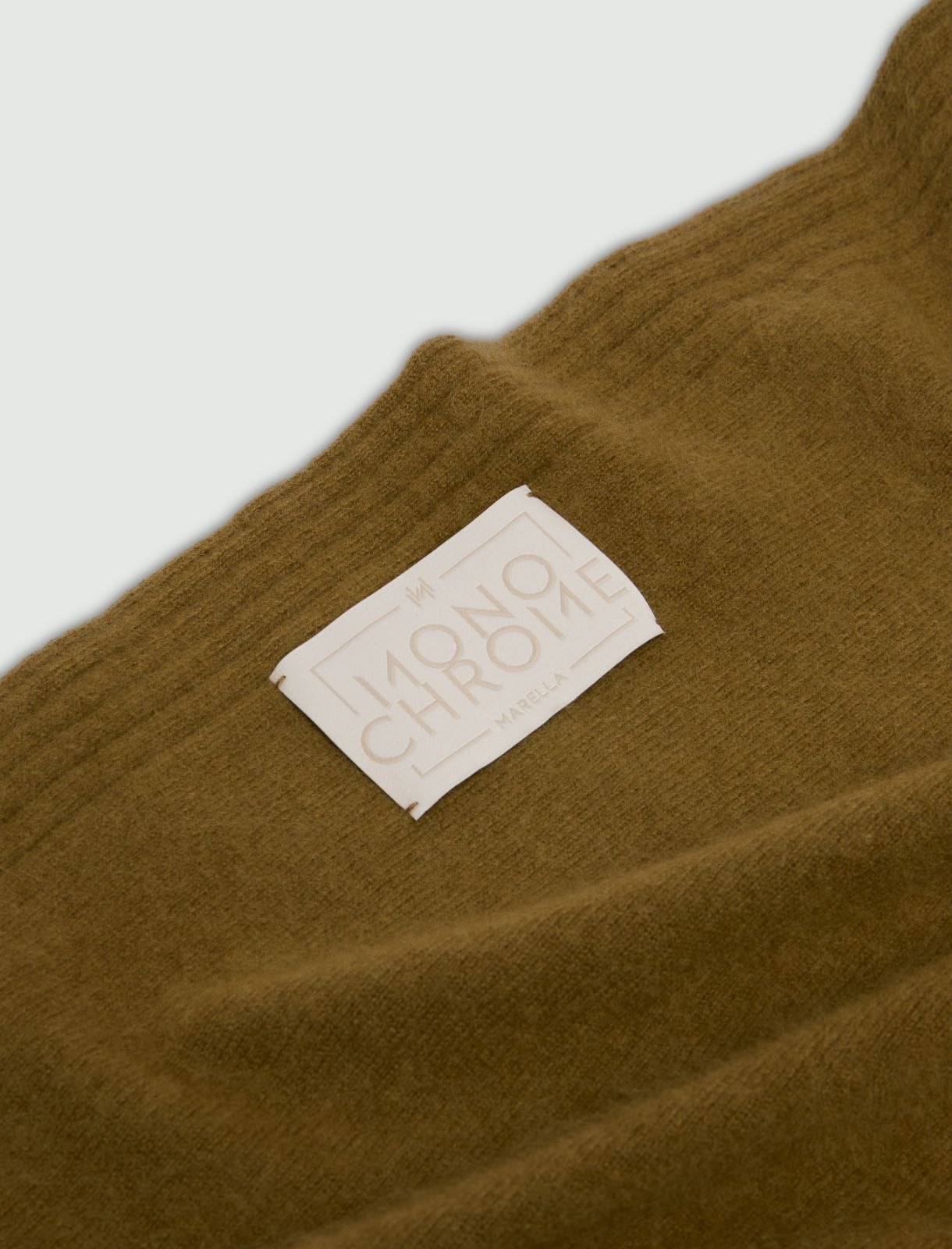 Triangular cashmere-blend scarf - OIL GREEN - Marella - 2