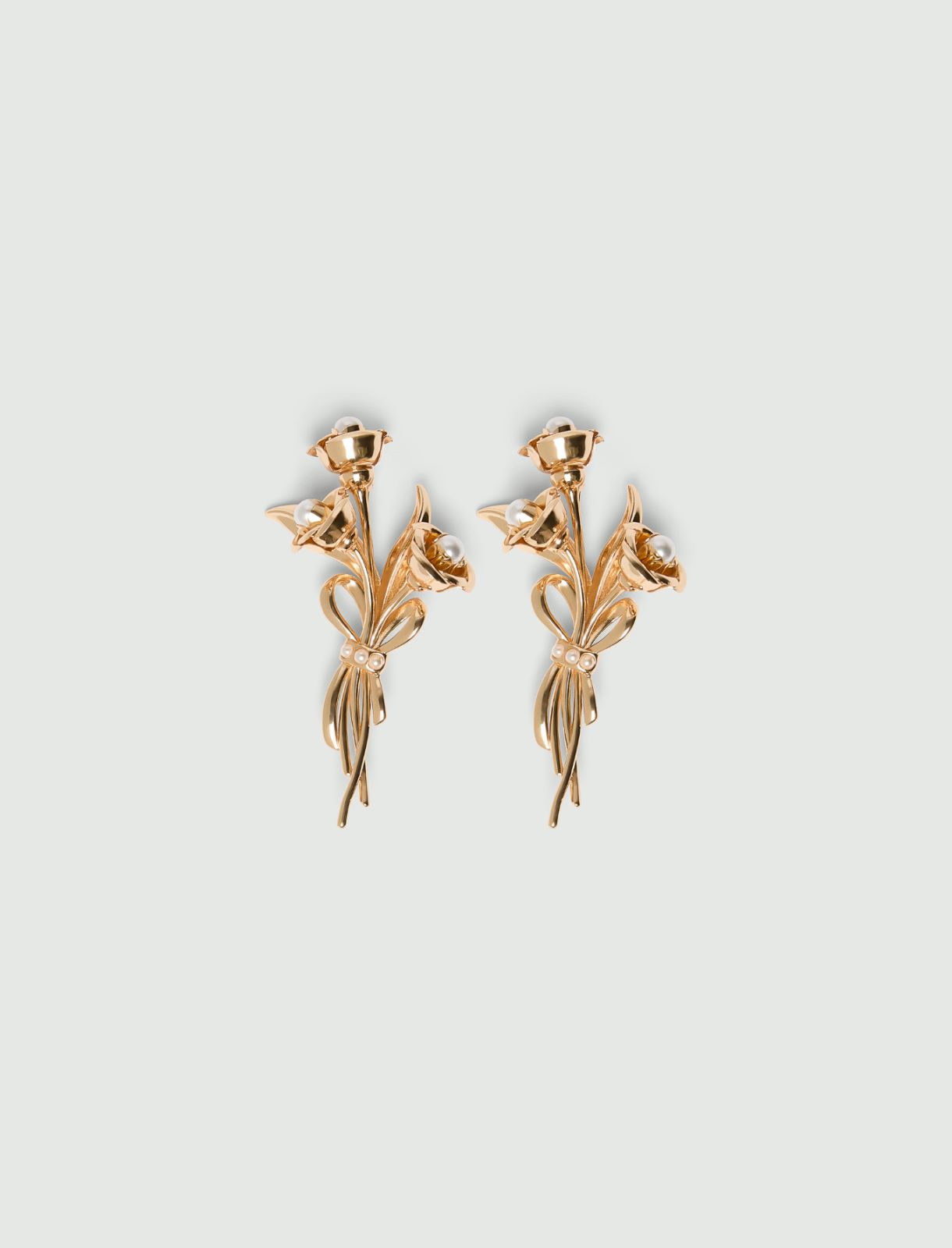 Bouquet brooch with pearls - GOLD - Marella