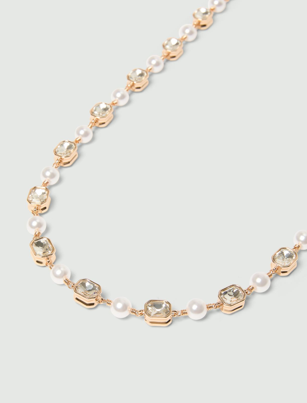 Long pearl and crystal necklace - GOLD - Marella - 2