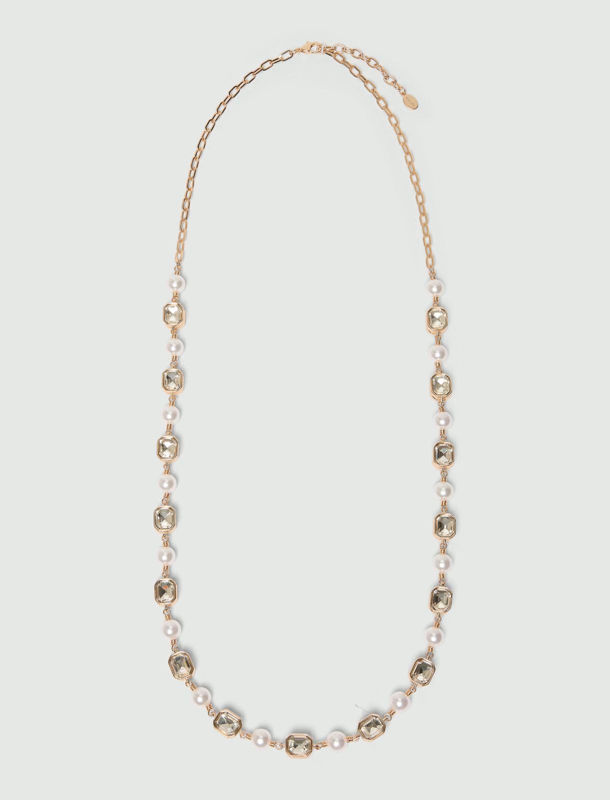 Long pearl and crystal necklace - GOLD - Marella