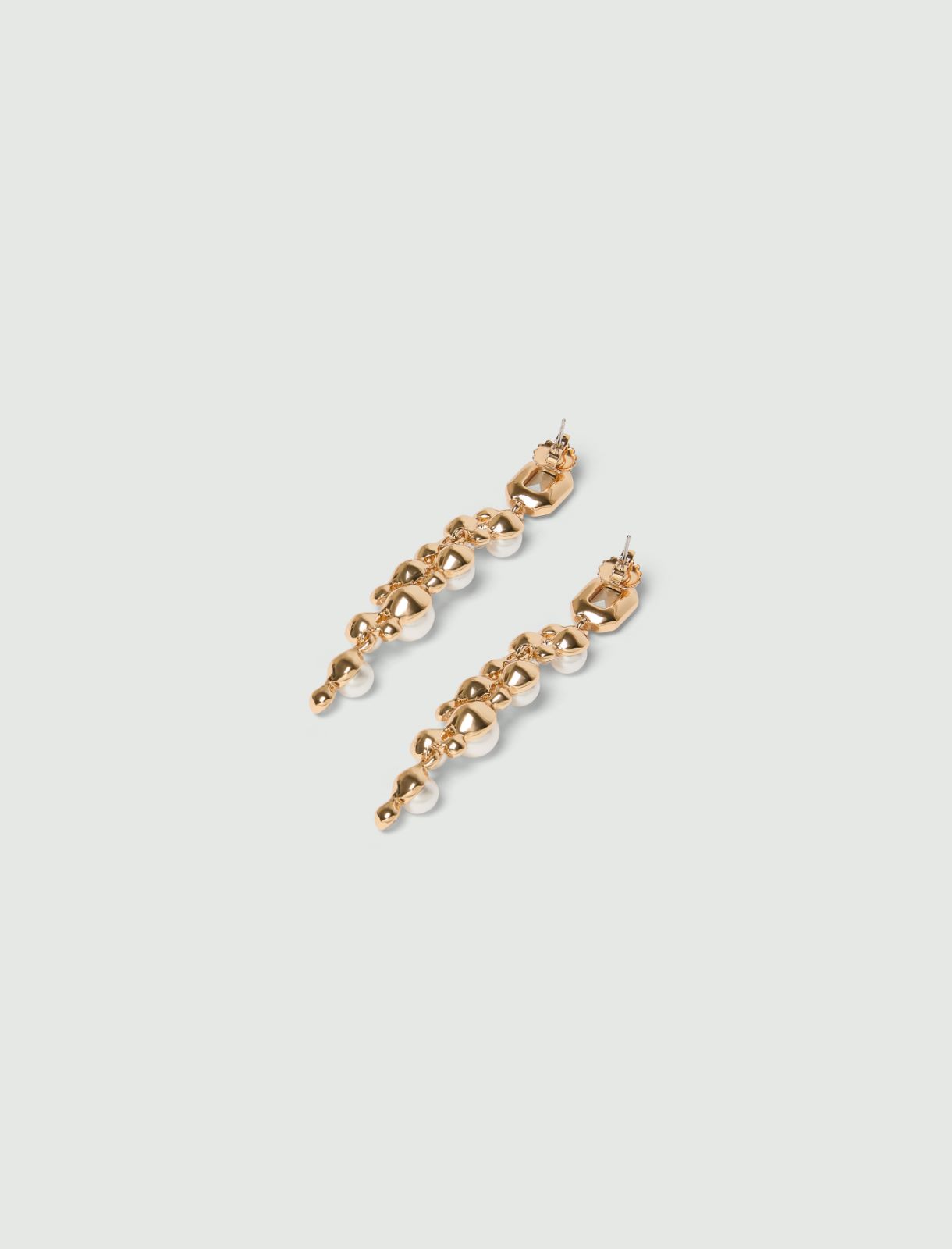 Cabochon crystal drop earrings - GOLD - Marella - 2