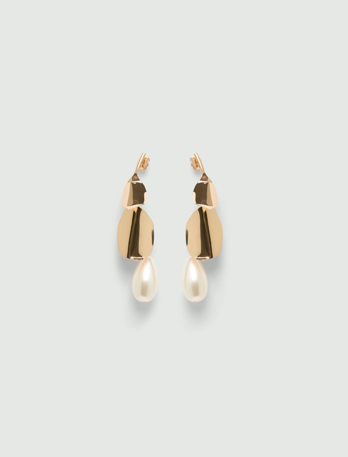 Petal and pearl earrings - GOLD - Marella