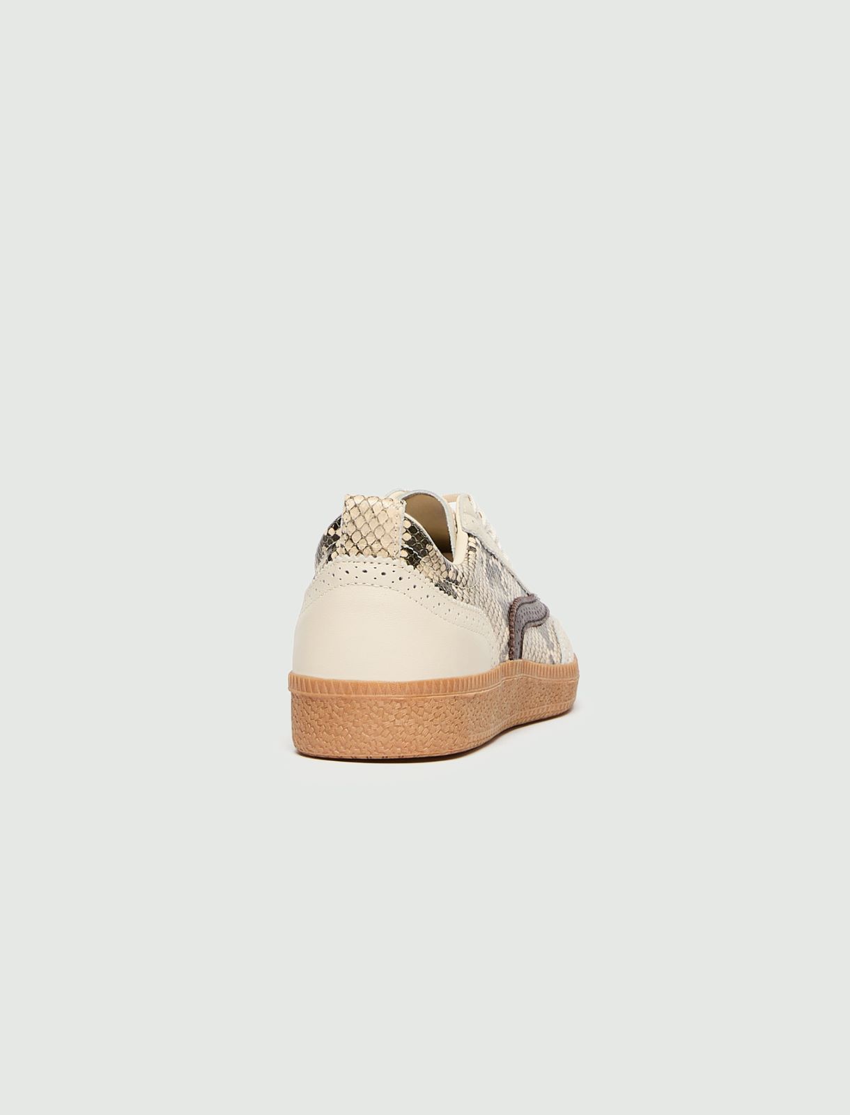 Sneakers en cuir imprimé python - NATUREL - Marella - 3