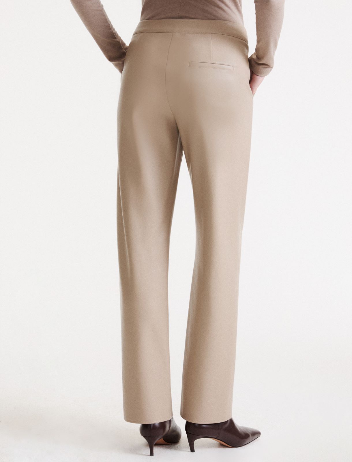 Hose aus beschichtetem Jersey - TAUBENGRAU - Marella - 3