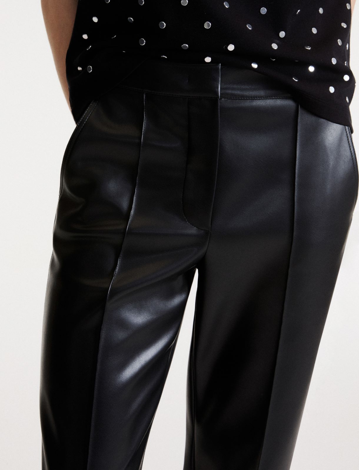 Pantalon en jersey enduit - NOIR - Marella - 5