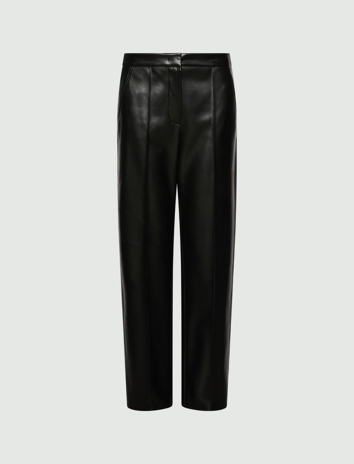 Coated jersey trousers - BLACK - Marella