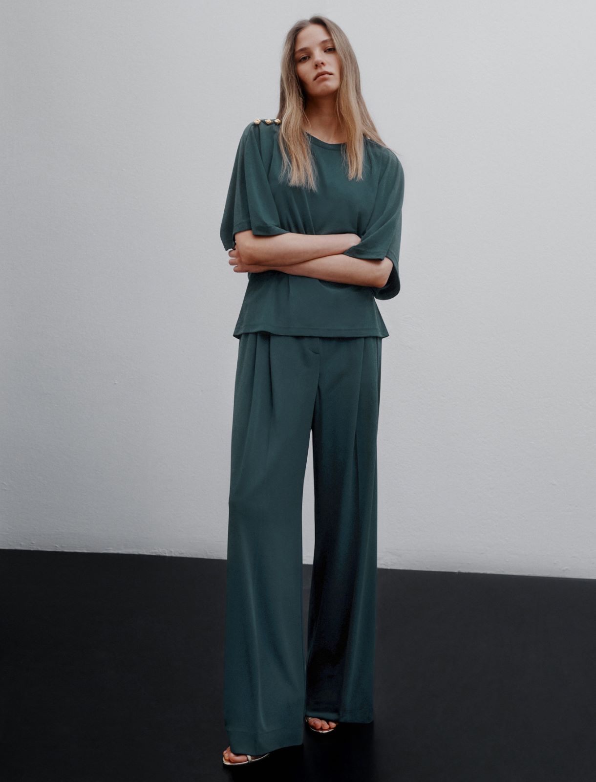 Jersey trousers - PEACOCK BLUE - Marella - 4