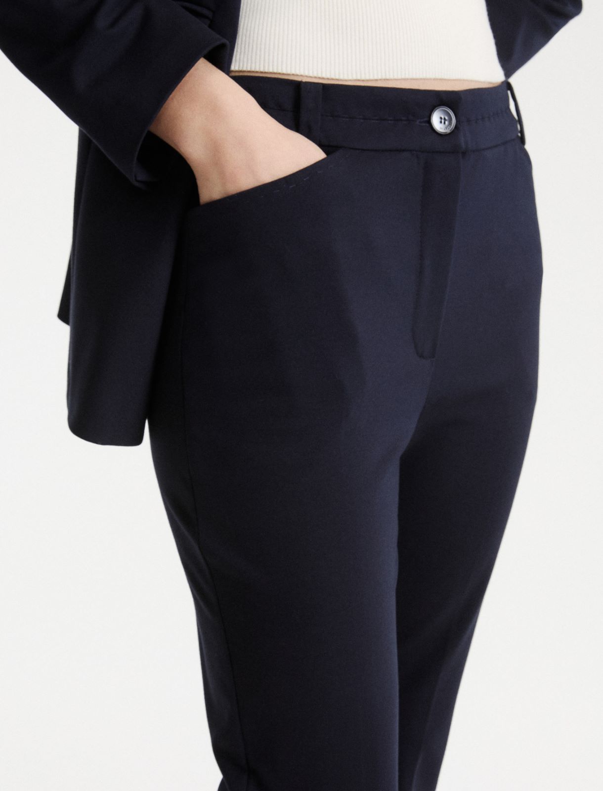 Bootcut-Hose aus Stretch-Jersey - BLAU - Marella - 5