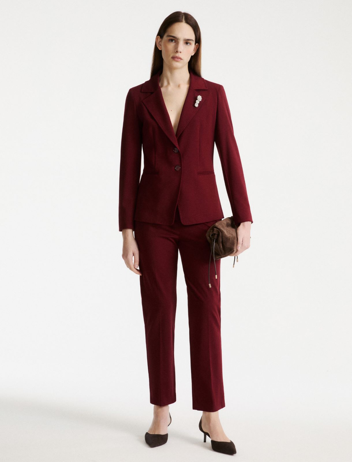 Slim jersey trousers - BORDEAUX - Marella - 2