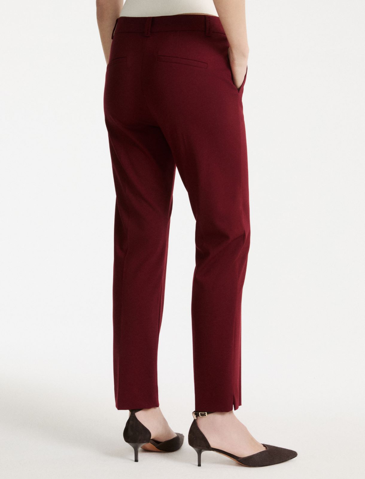 Slim jersey trousers - BORDEAUX - Marella - 3