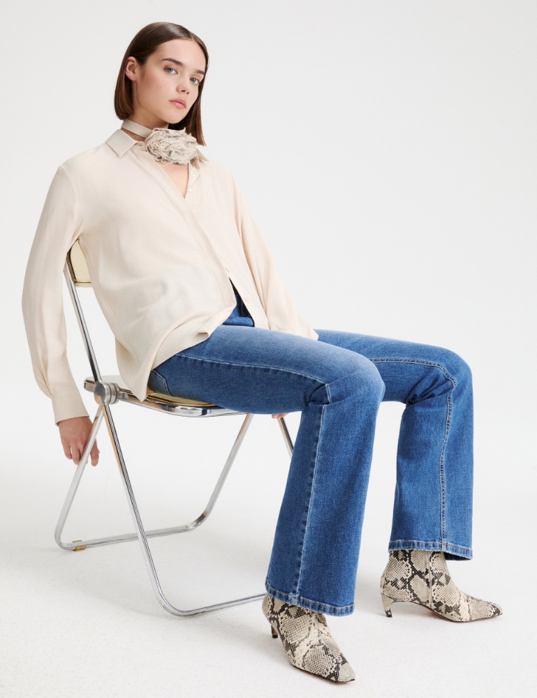 Python-print leather ankle boot - Marella
