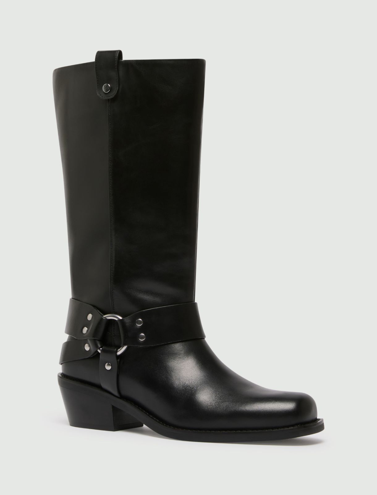 Leather stirrup boot - BLACK - Marella - 2