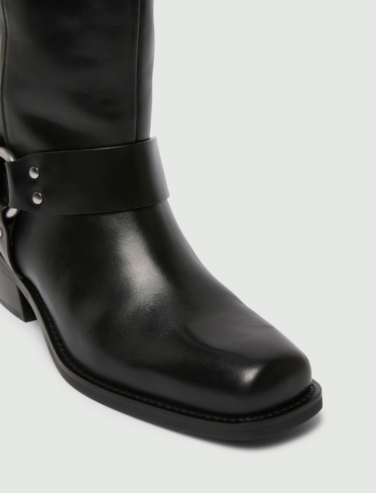 Leather stirrup boot - BLACK - Marella - 4