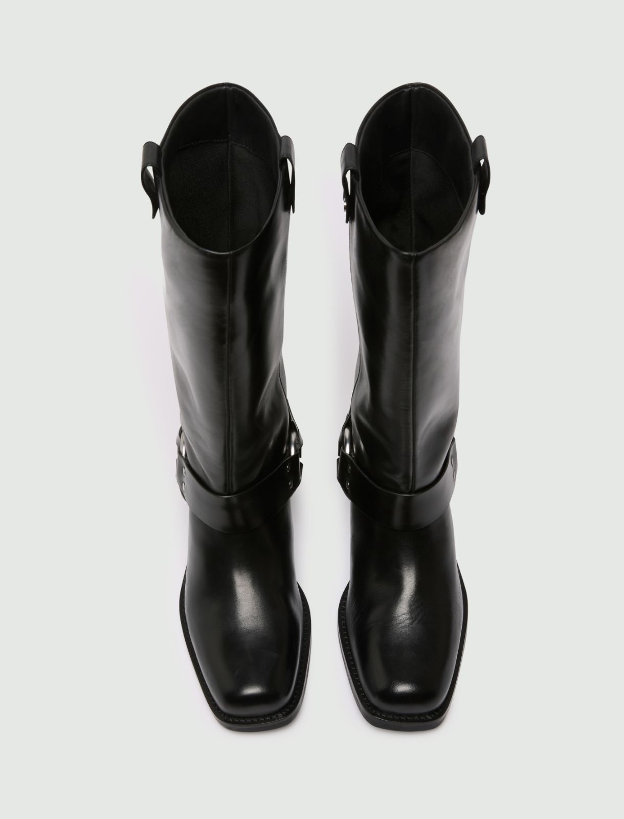 Leather stirrup boot - BLACK - Marella - 7