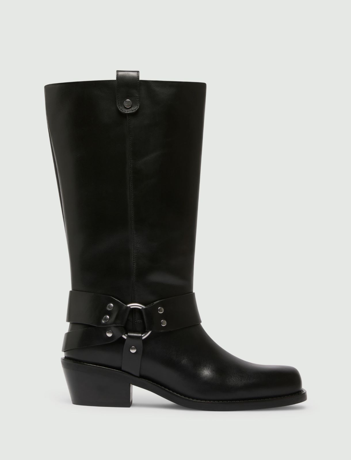 Leather stirrup boot - BLACK - Marella