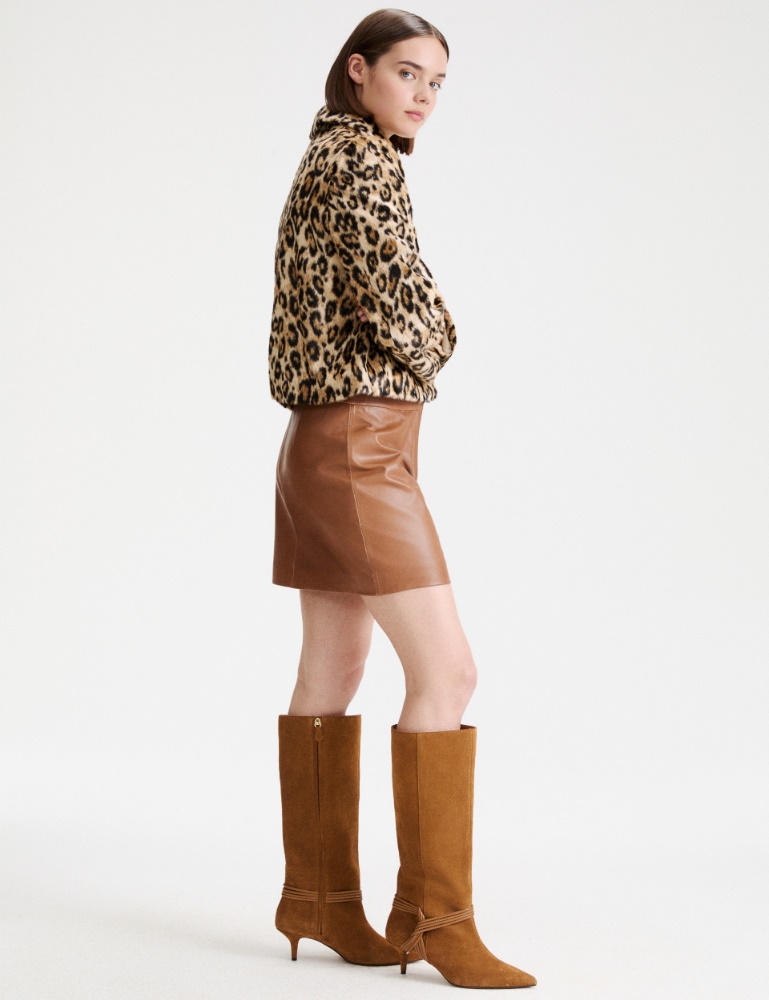 Suede boots with woven leather band - Marella