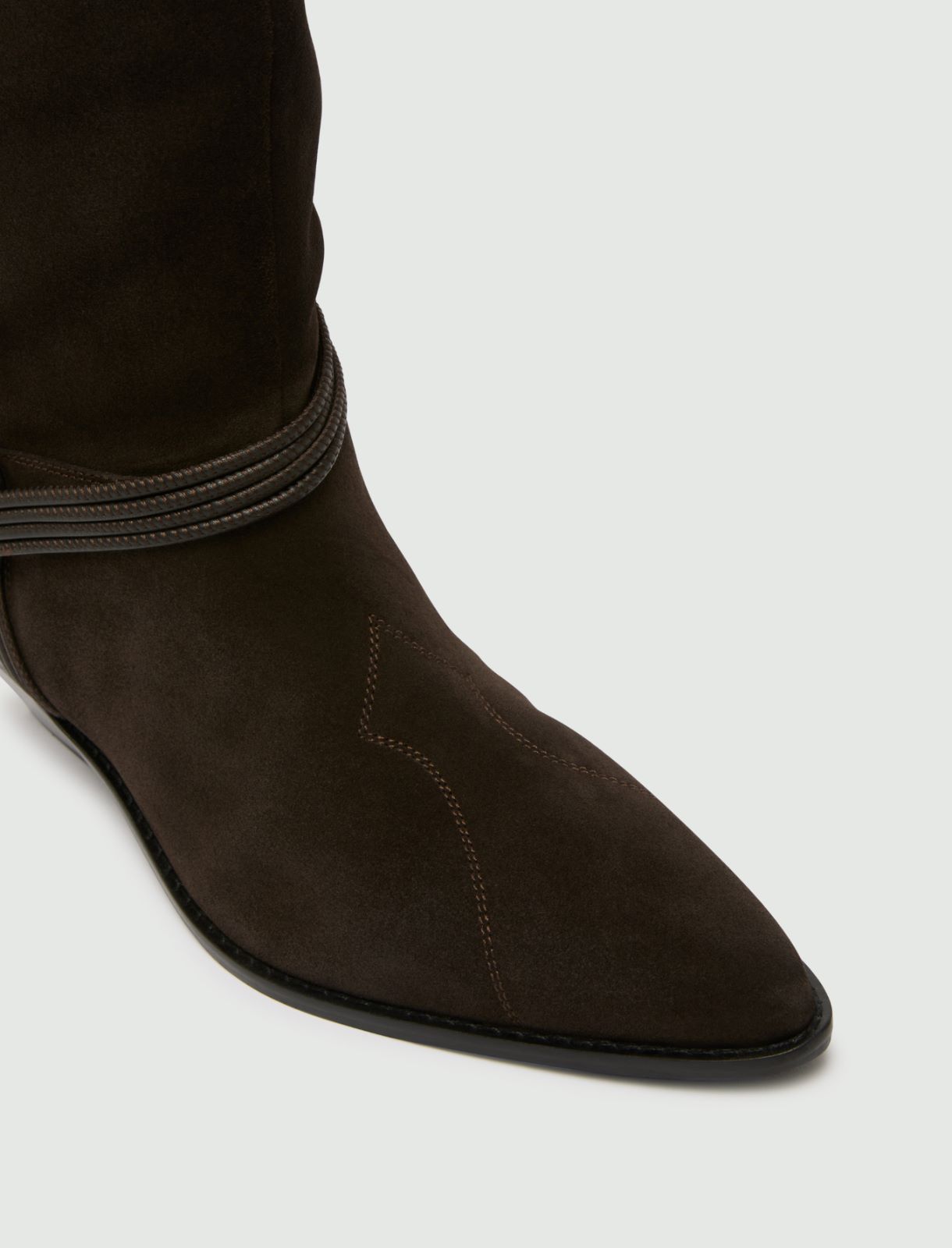 Suede camperos boots - DARK BROWN - Marella - 4