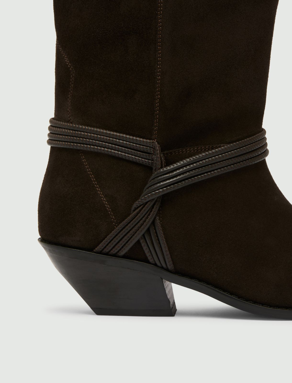 Suede camperos boots - DARK BROWN - Marella - 6
