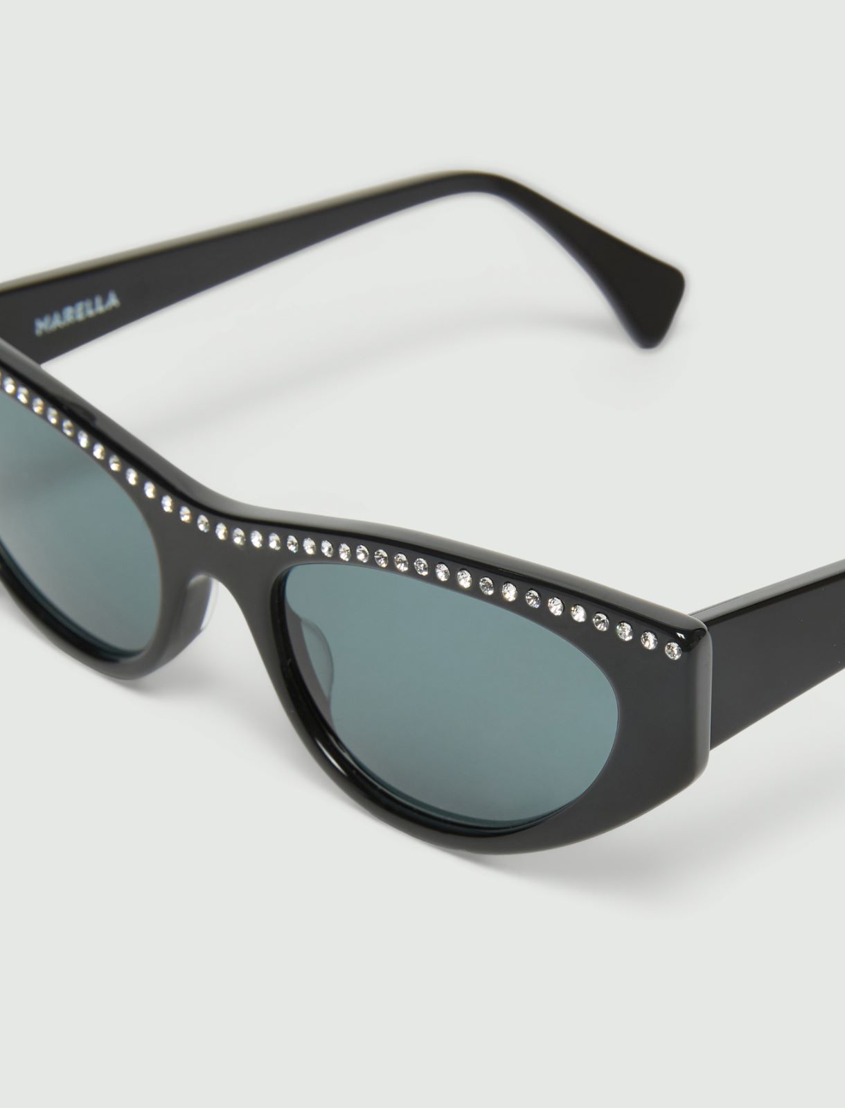 Crystal-embellished cat-eye sunglasses - BLACK - Marella - 4