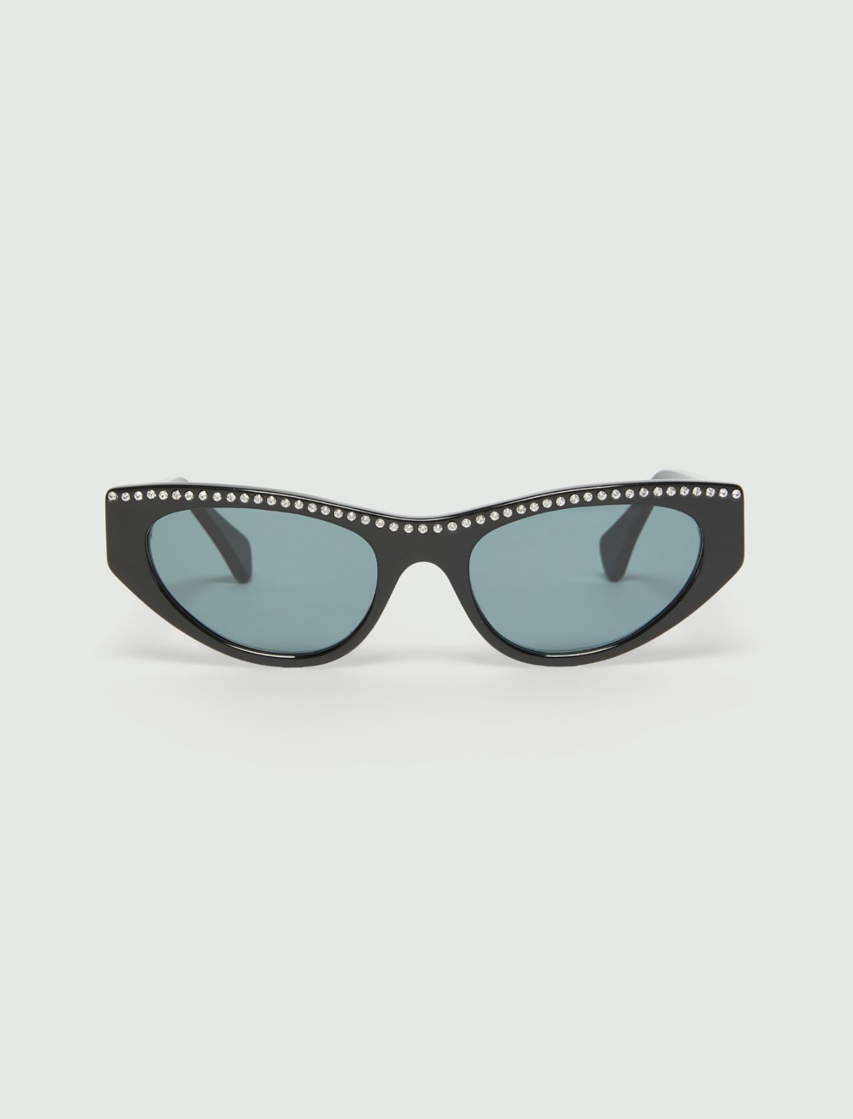 Crystal-embellished cat-eye sunglasses - BLACK - Marella