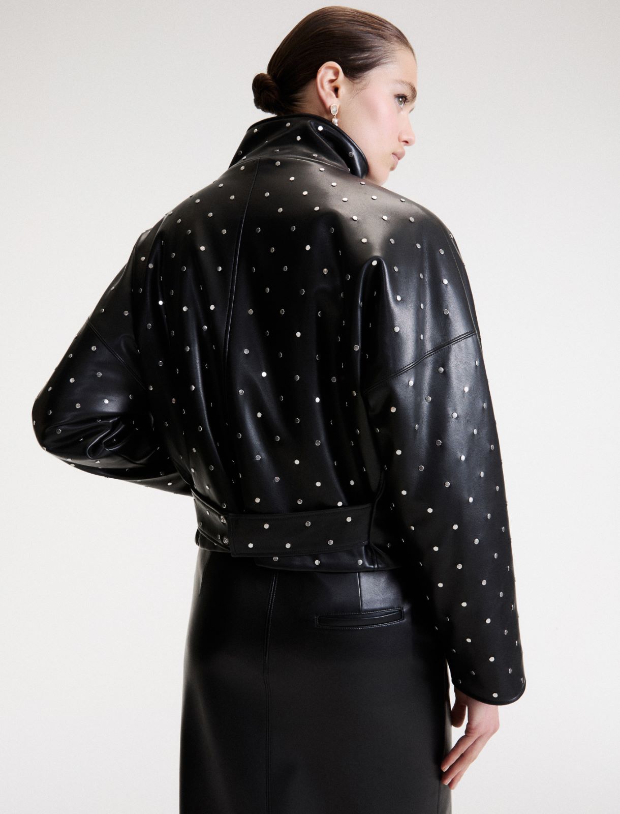 Studded coat - BLACK - Marella - 3