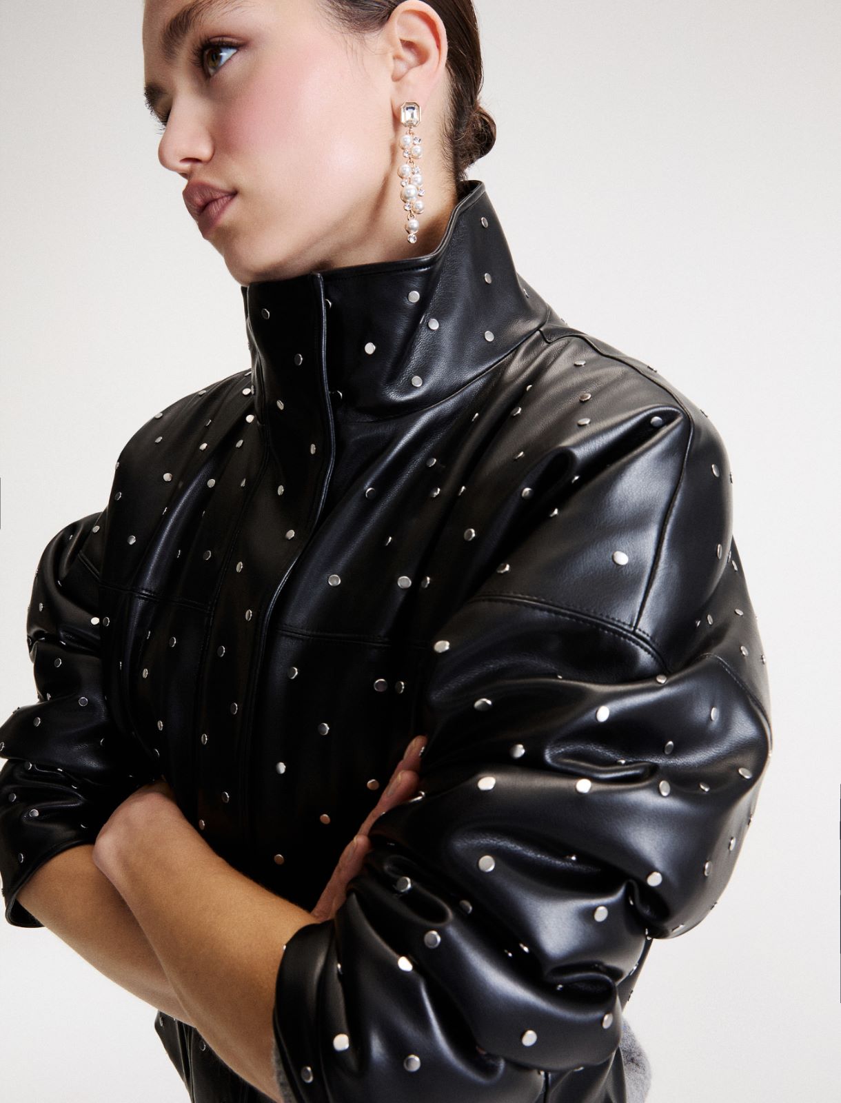 Studded coat - BLACK - Marella - 5