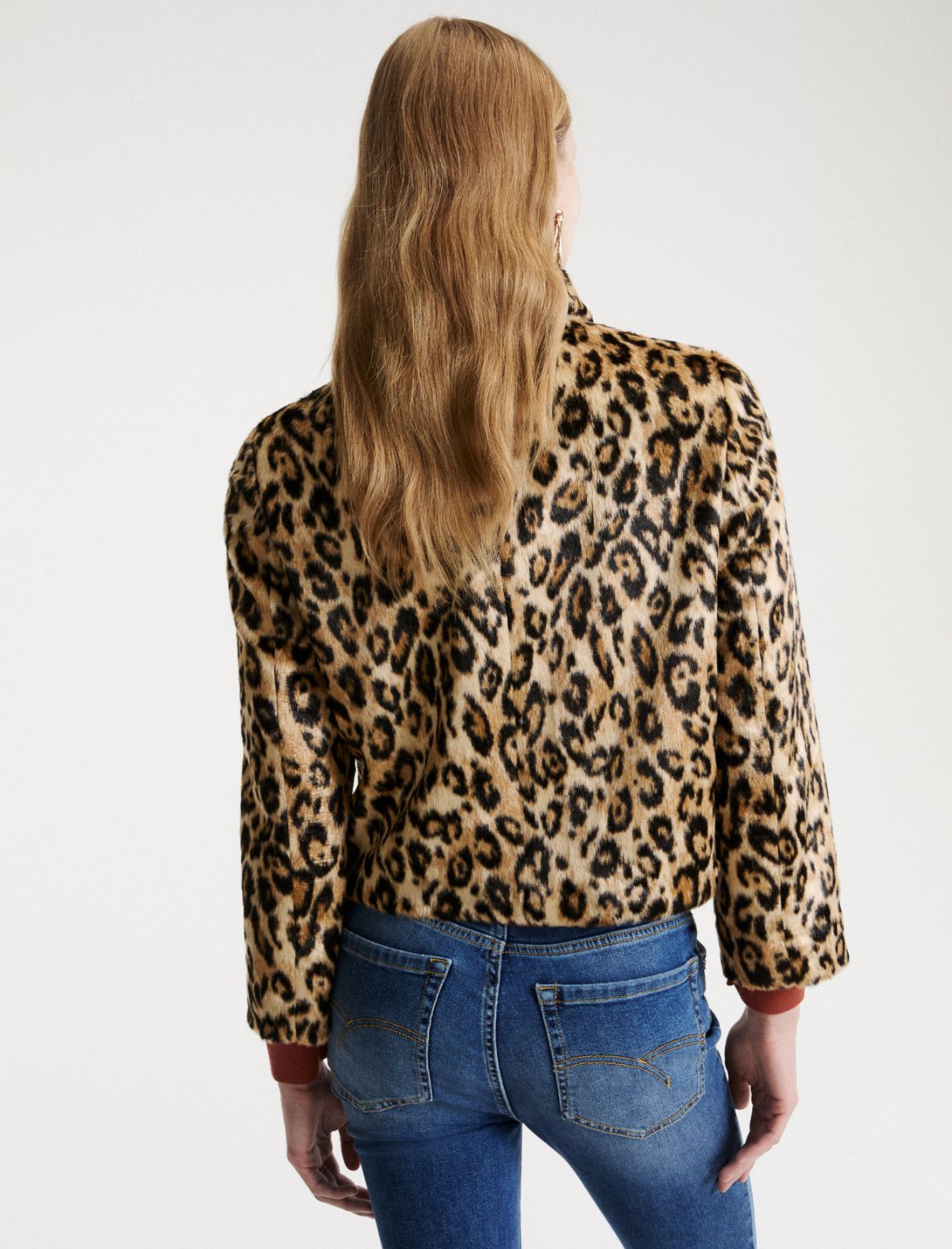 Chaqueta boxy de punto con estampado efecto poni - CAMEL - Marella - 3