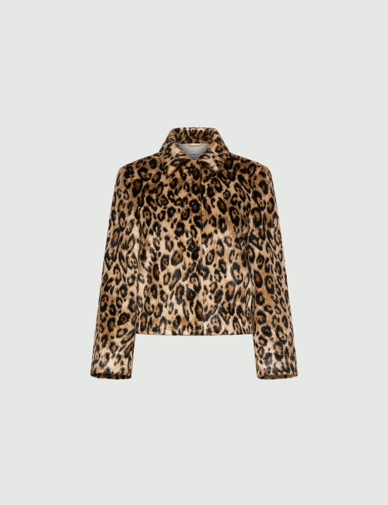 Boxy pony-skin print jersey jacket - Marella