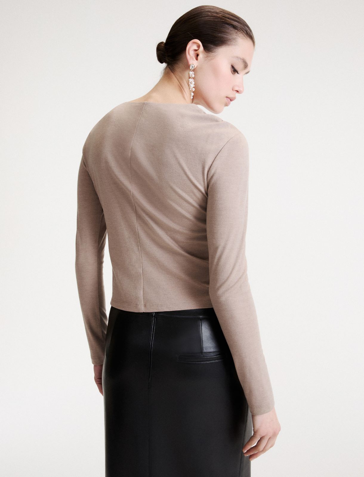 Metallic-embellished T-shirt - TURTLEDOVE - Marella - 3