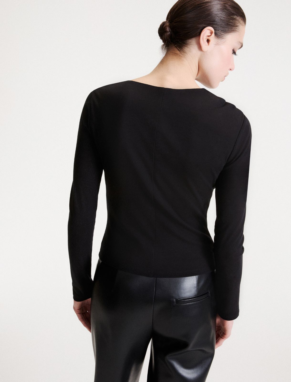 Metallic-embellished T-shirt - BLACK - Marella - 3
