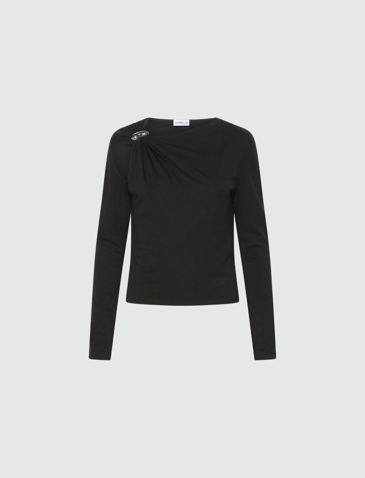 Metallic-embellished T-shirt - BLACK - Marella