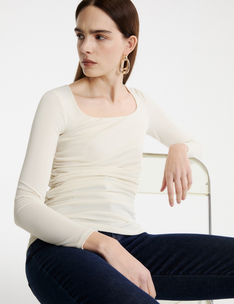 Langarm-T-Shirt aus Crêpe-Jersey - Marella