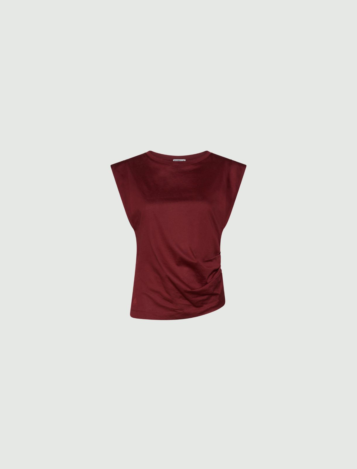 Top asimmetrico in jersey di cotone - BORDEAUX - Marella
