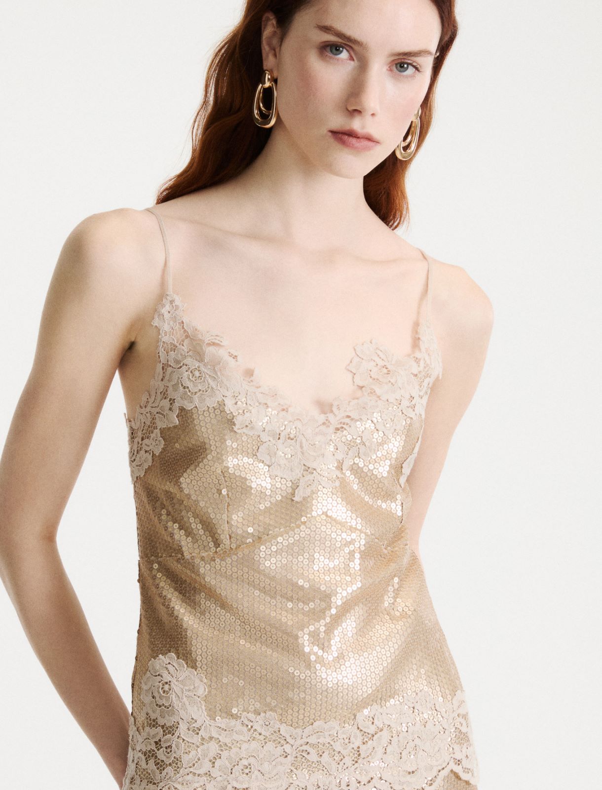 Pailletten-Slip-Top - PLATIN - Marella - 5