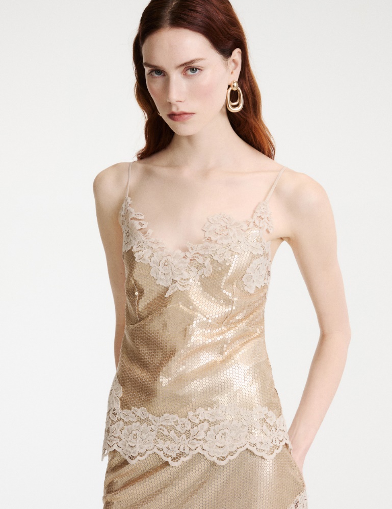 Pailletten-Slip-Top - Marella