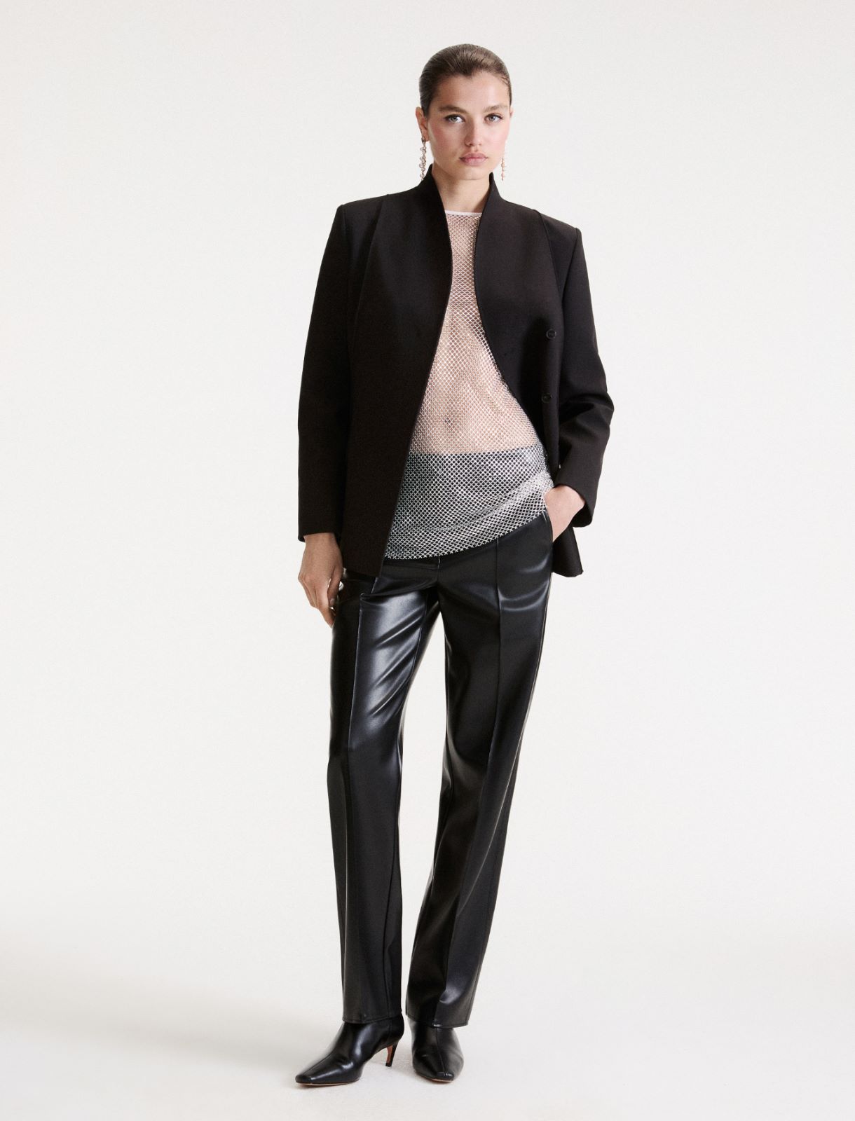 Maglia in rete con strass - GHIACCIO - Marella - 2