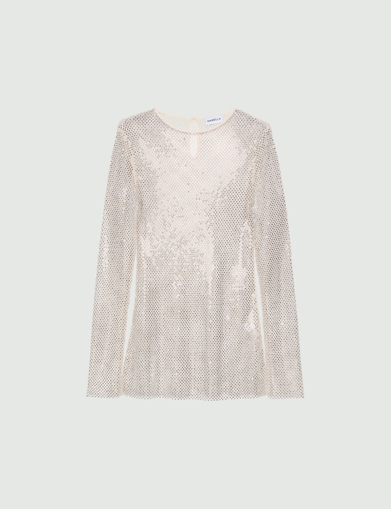 Maglia in rete con strass - Marella