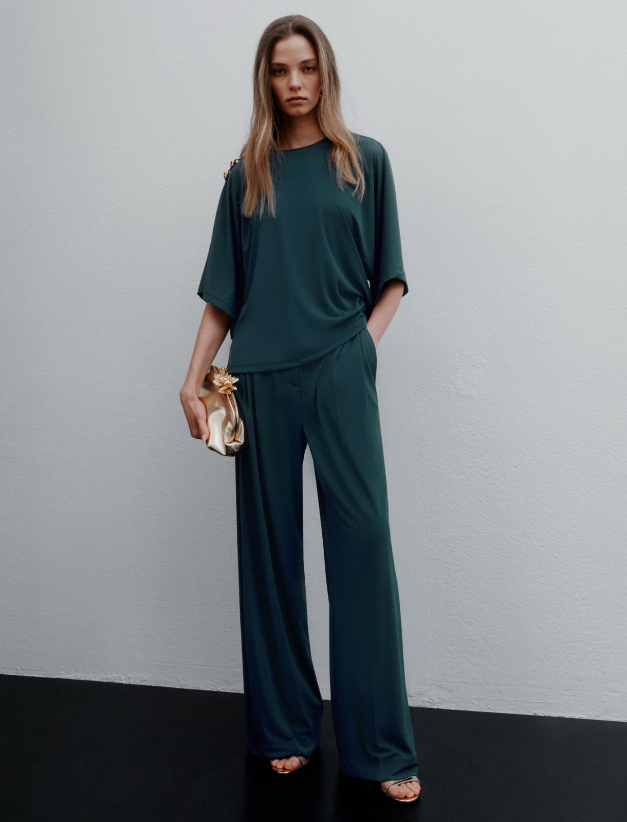 Blusa con maniche a kimono - BLU PAVONE - Marella - 2