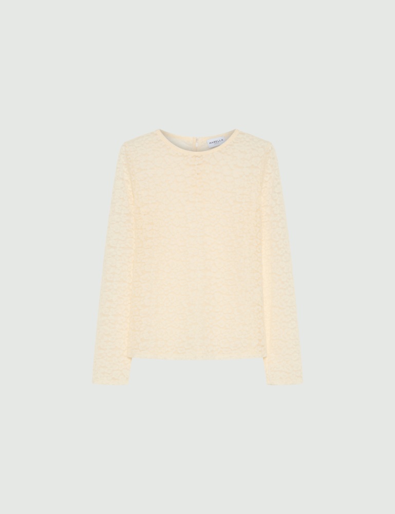 T-shirt a manica lunga in jersey pizzo - Marella